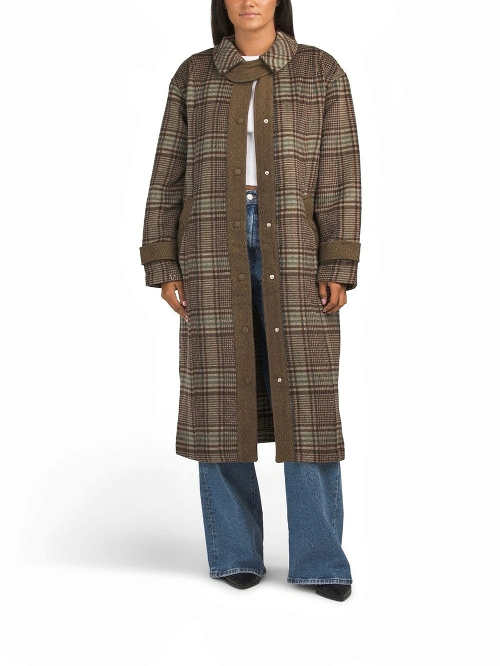 NWT AVEC LES FILLES Wool Blend Maxi A-Line Swing Coat